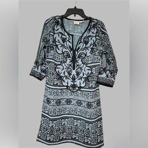 Gretchen Scott Designs Blue Patterned Tunic Dress